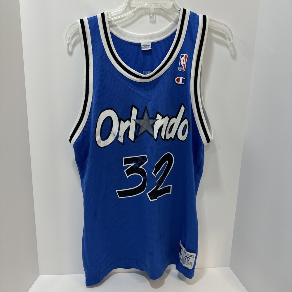 Vintage Orlando Magic Jersey Mens 40 Blue NBA Shaquille O'Neal Champion 90s